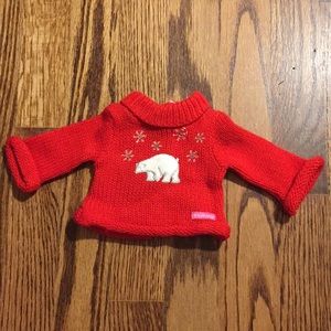 American Girl red polar bear sweater